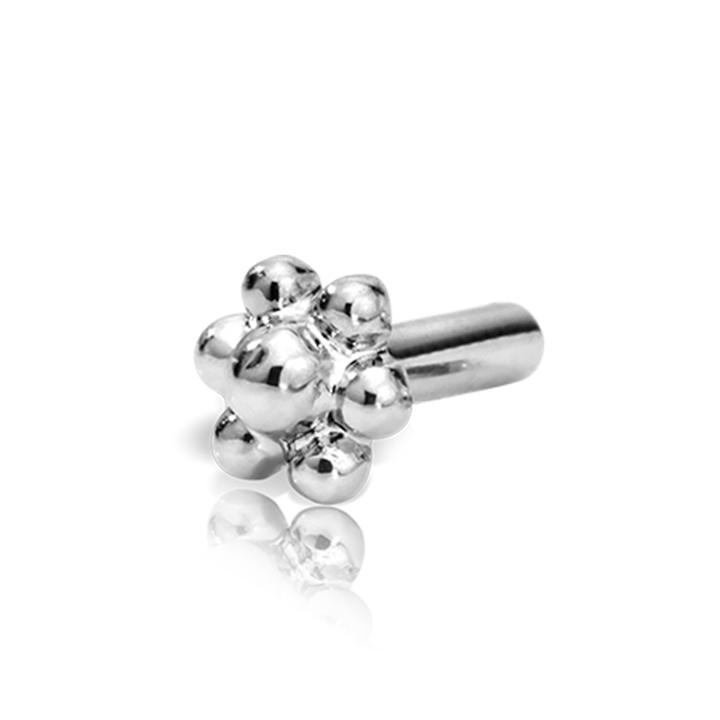 Maria Tash Threaded Large Flower Labret Post /WG