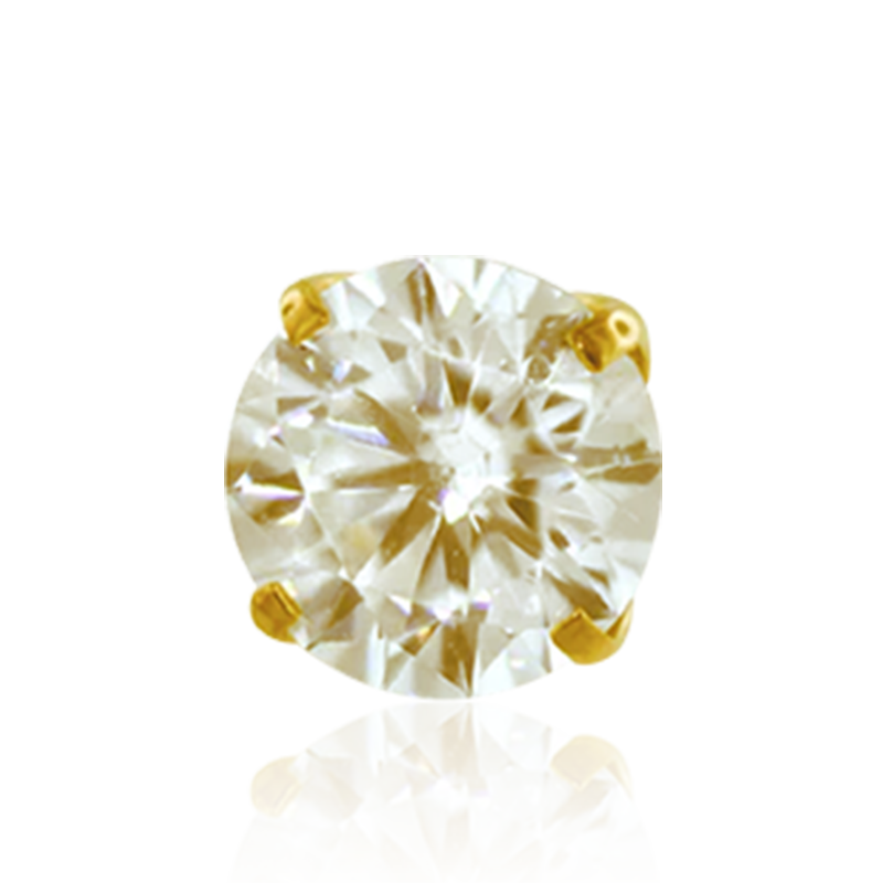 2mm Prong Champagne CZ /YG