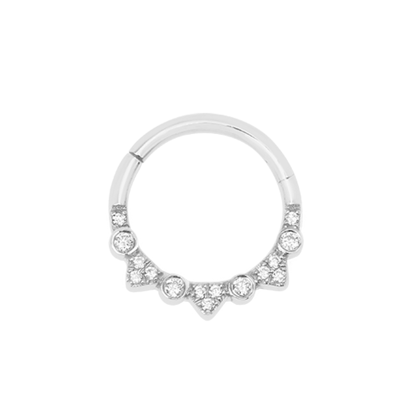 Spike Diamond Hoop /WG