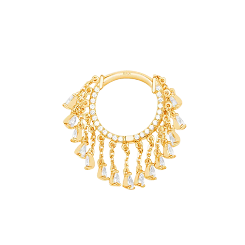 Multi Tassel Hoop /YG