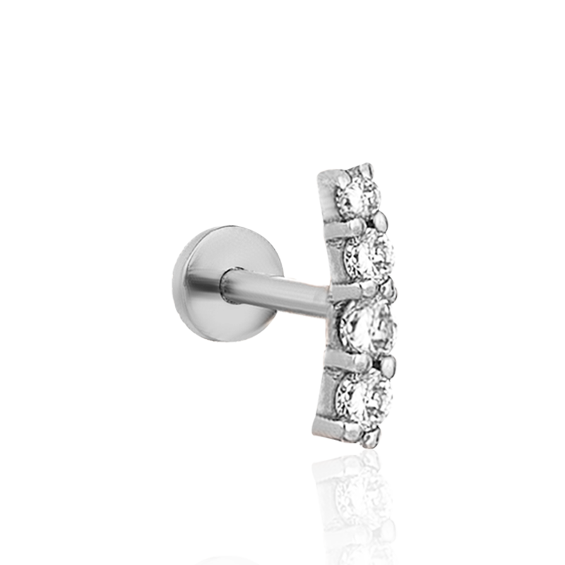 4 Solitaire Arc 5mm /WG