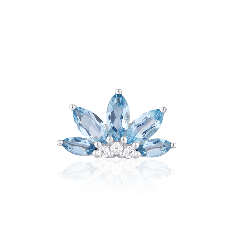 Valentina CZ London Blue Topaz /WG