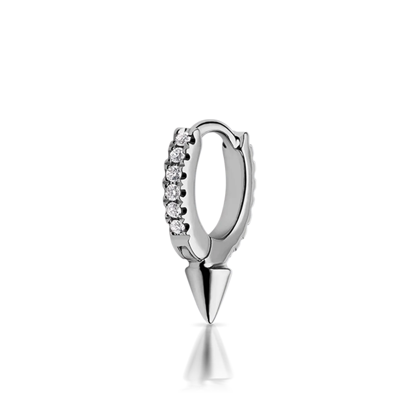 6.5mm Single Short Spike Diamond Eternity Clicker /WG