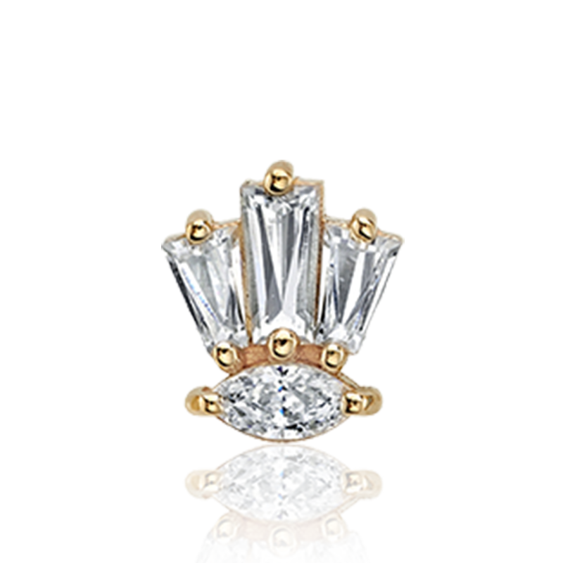 Novi Marquise CZ Threaded End /YG