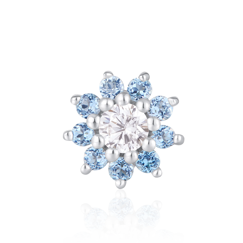 Eloise London Blue Topaz CZ /WG