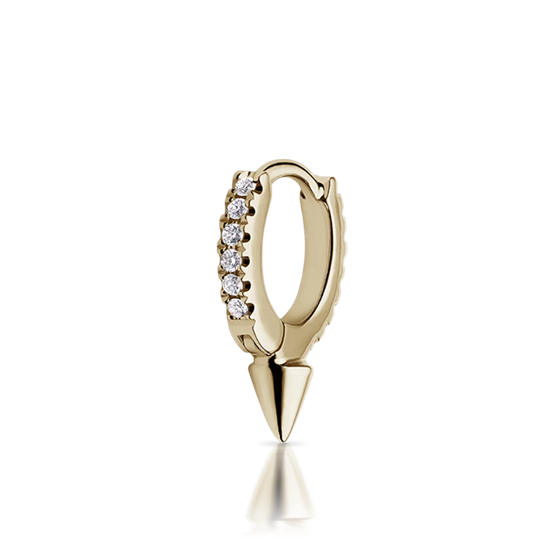 6.5mm Single Short Spike Diamond Eternity Clicker /YG
