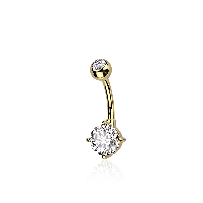 PB Gold CZ Navelpiercing /YG