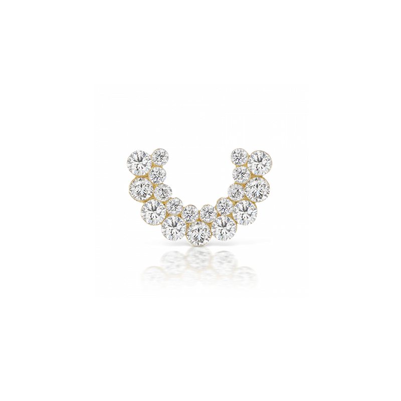 6.5mm Demi Apsara Invisible Set Diamond Threaded Stud /YG