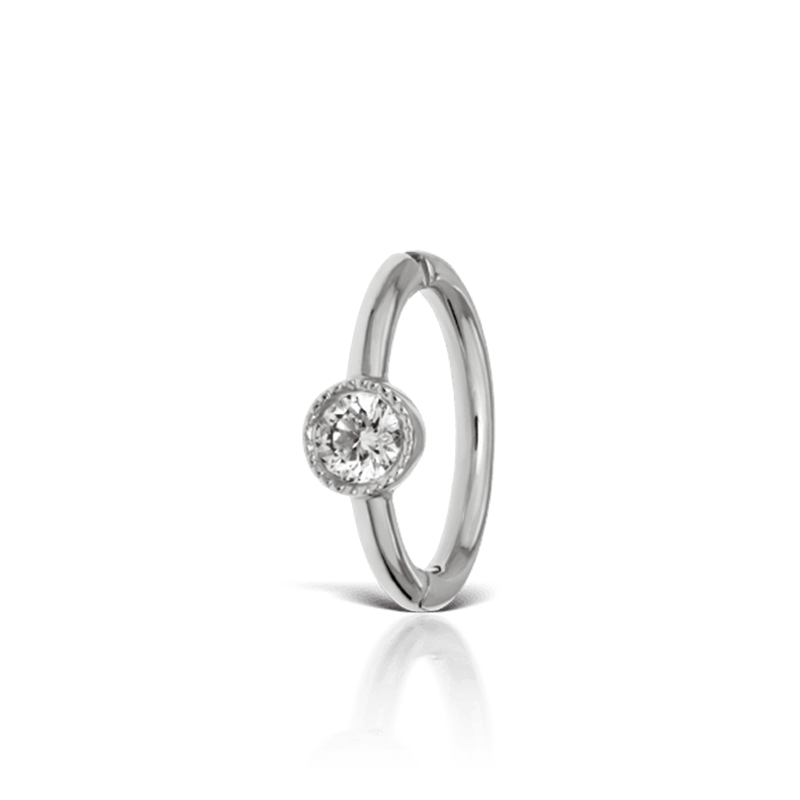 5mm Scalloped Diamond Clicker /WG