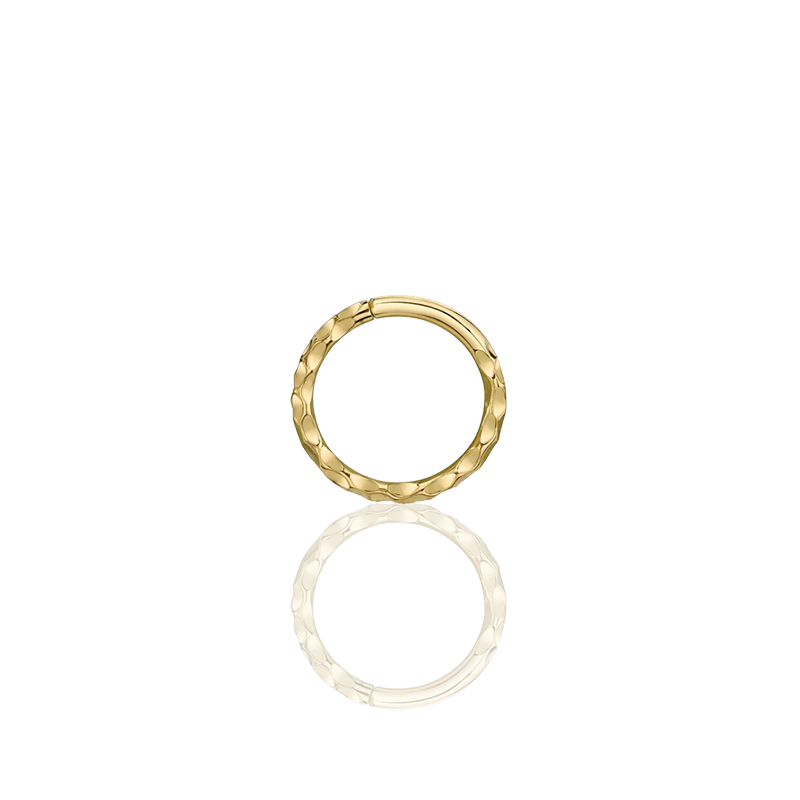 Hammered Finish Seam Ring /YG