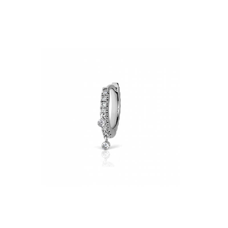 6.5mm Diamond Eternity Clicker 2 Dangles /WG