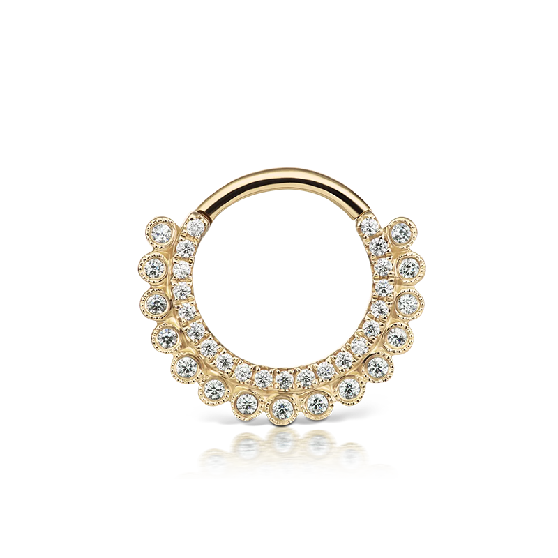9.5mm Cubic Zirconia Apsara Clicker /YG