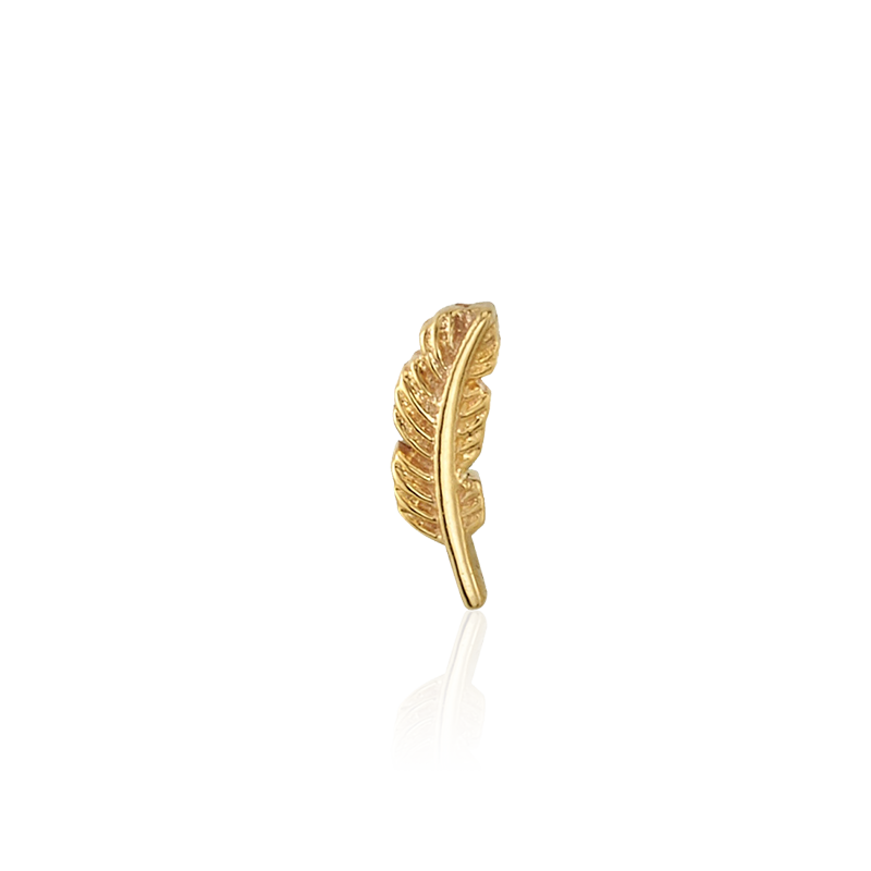 6mm Tiny Feather Pin RIGHT /YG