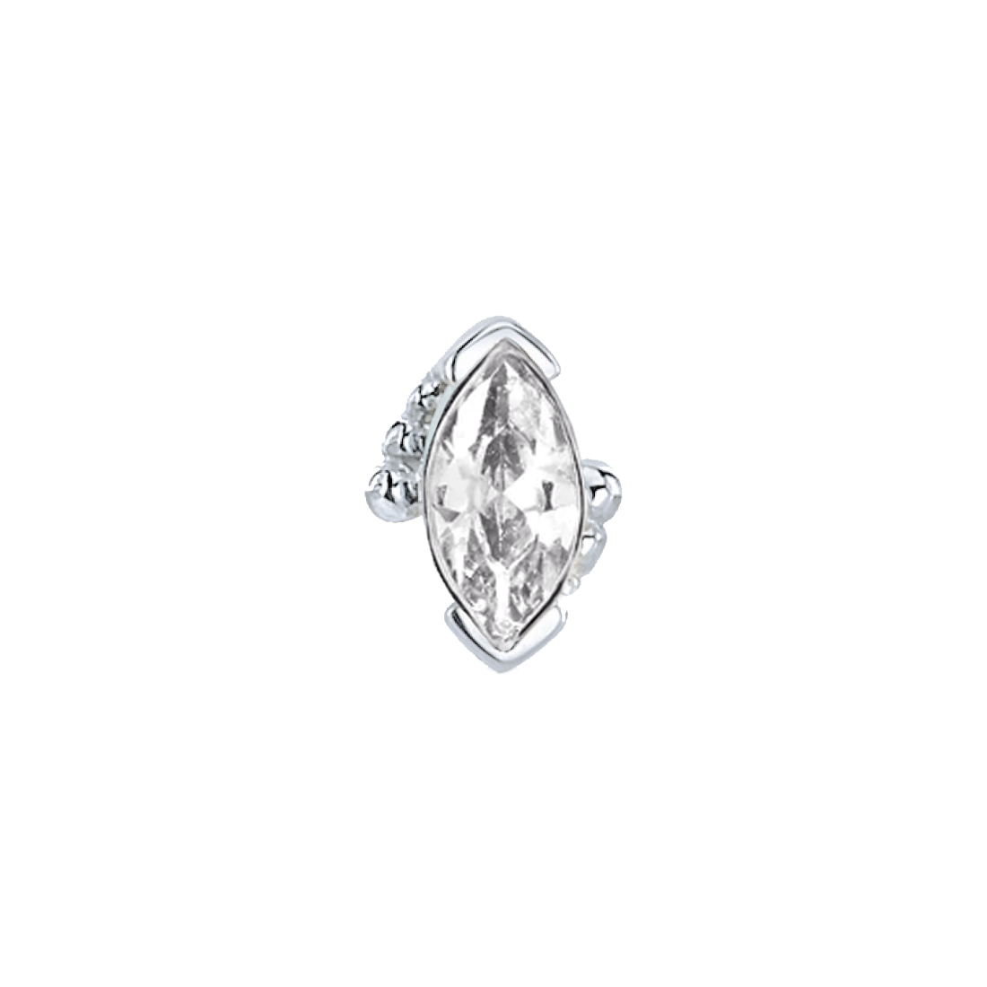 Beaded Marquise CZ /WG