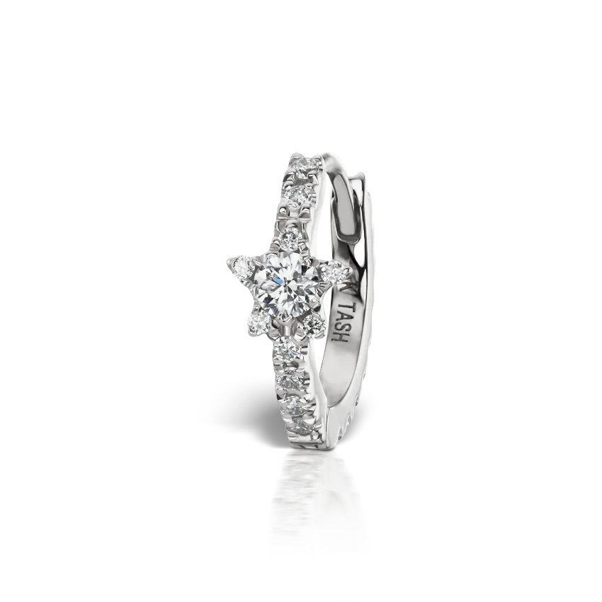 8mm Diamond Star Eternity Ring /WG