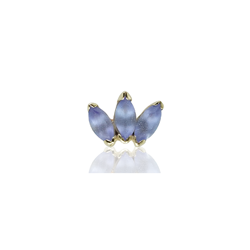 Triple Marquise Fan - Tanzanite - Geelgoud