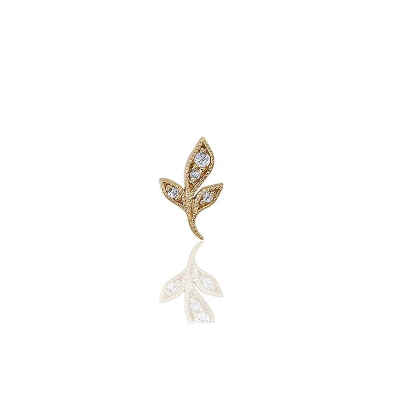 Mini Wisteria - CZ - Threaded End - Geelgoud