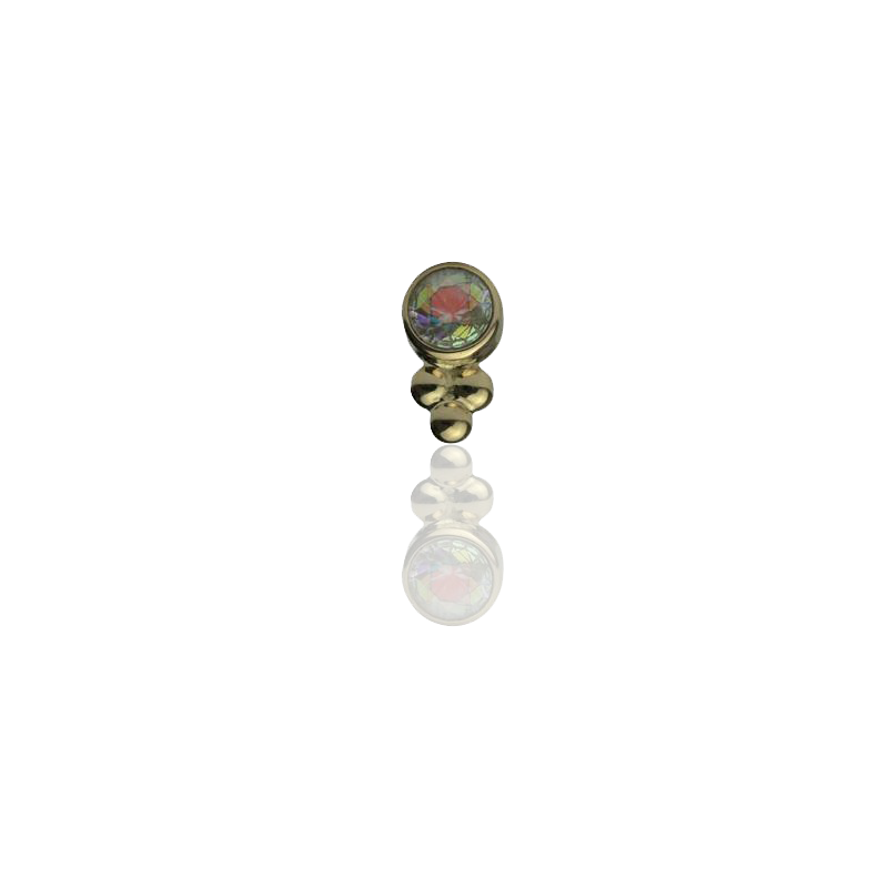 Round Bezel - Topaz - Geelgoud