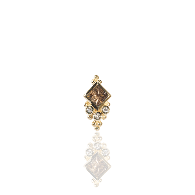 Sarai Princess - CZ - Threaded End - Geelgoud