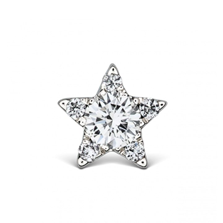 4.5mm Diamond Star Threaded Stud /WG