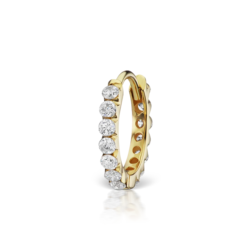 8mm Invisible Set Diamond Eternity Ring /YG