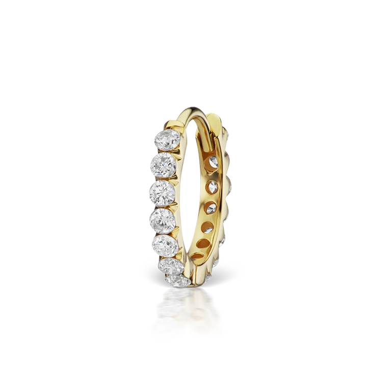 8mm Invisible Set Diamond Eternity Ring /YG
