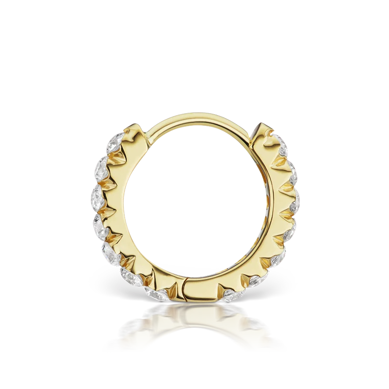 8mm Invisible Set Diamond Eternity Ring /YG