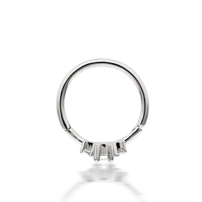 9.5mm 2mm Diamond Princess Ring /WG