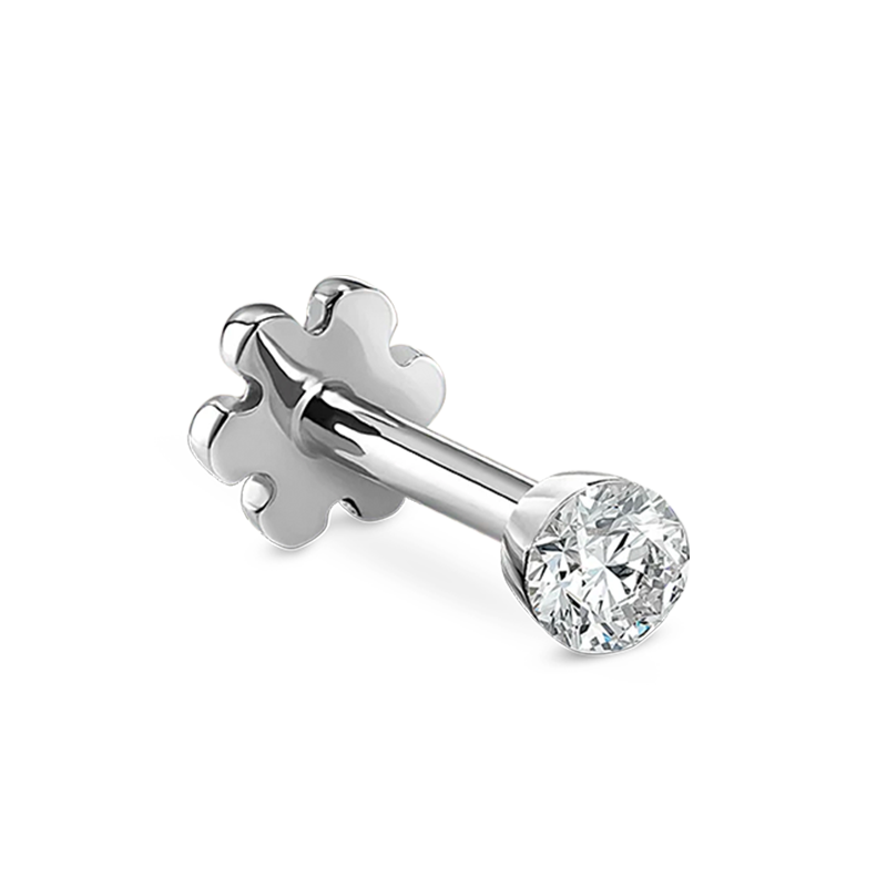 Invisible Set Diamond Threaded Stud /WG