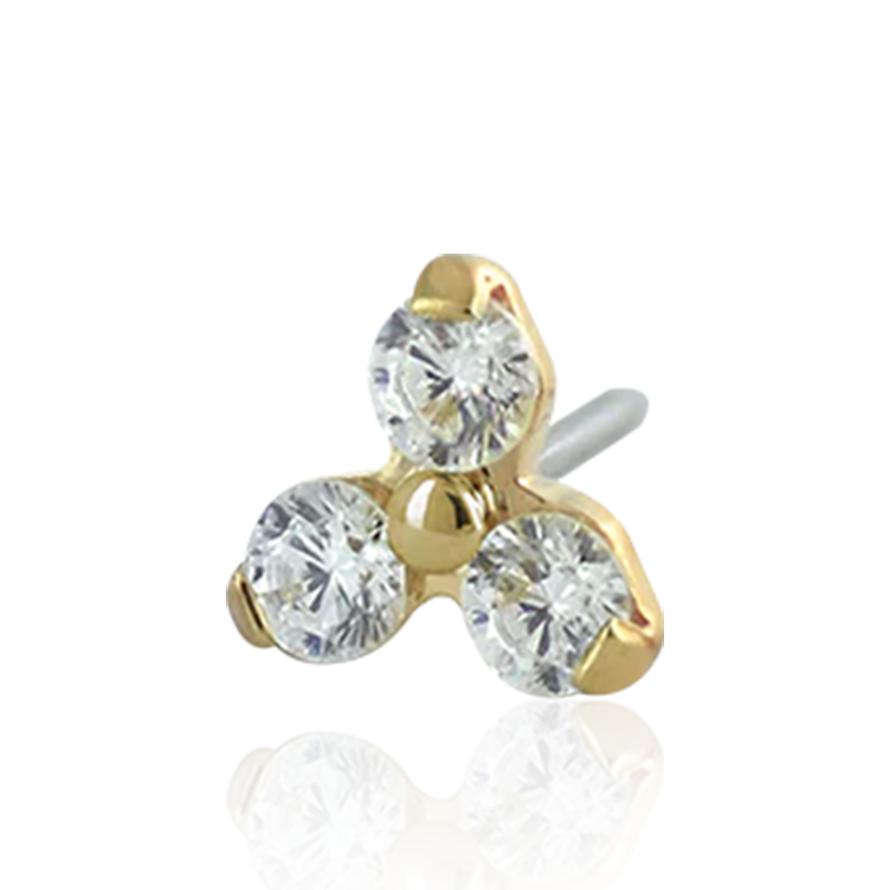 1.5mm Trinity CZ /YG
