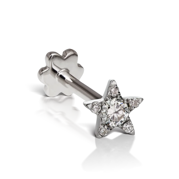 4.5mm Diamond Star Threaded Stud /WG