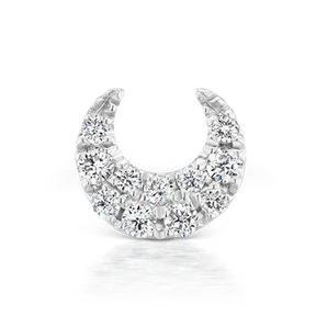 4.5mm Diamond Moon Threaded Stud /WG