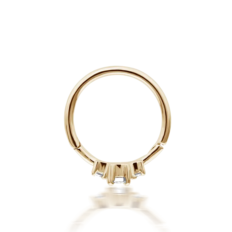 9.5mm 2mm Diamond Princess Ring /YG