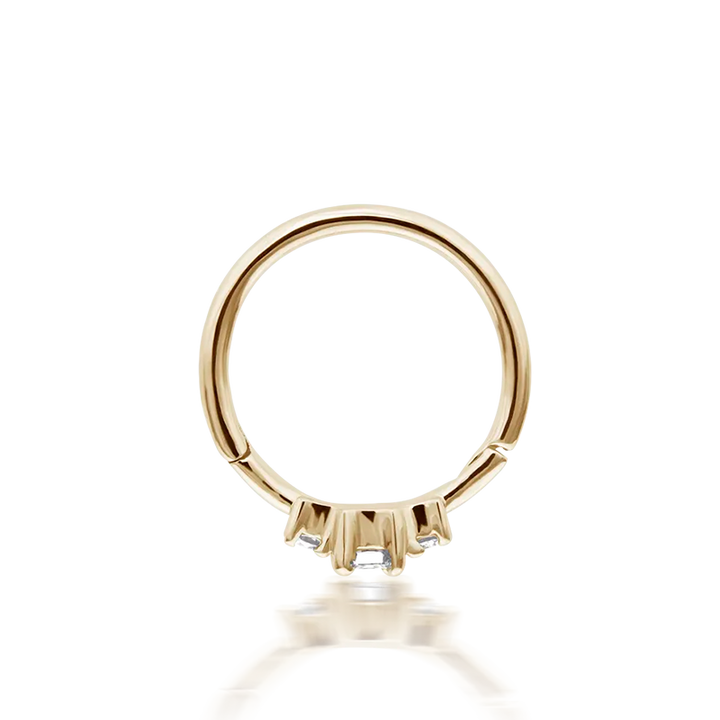 9.5mm 2mm Diamond Princess Ring /YG