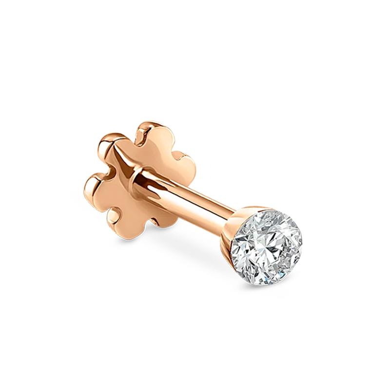 Invisible Set Diamond Threaded Stud /RG
