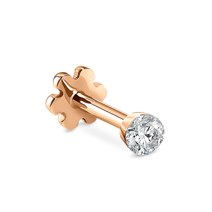 Invisible Set Diamond Threaded Stud /RG