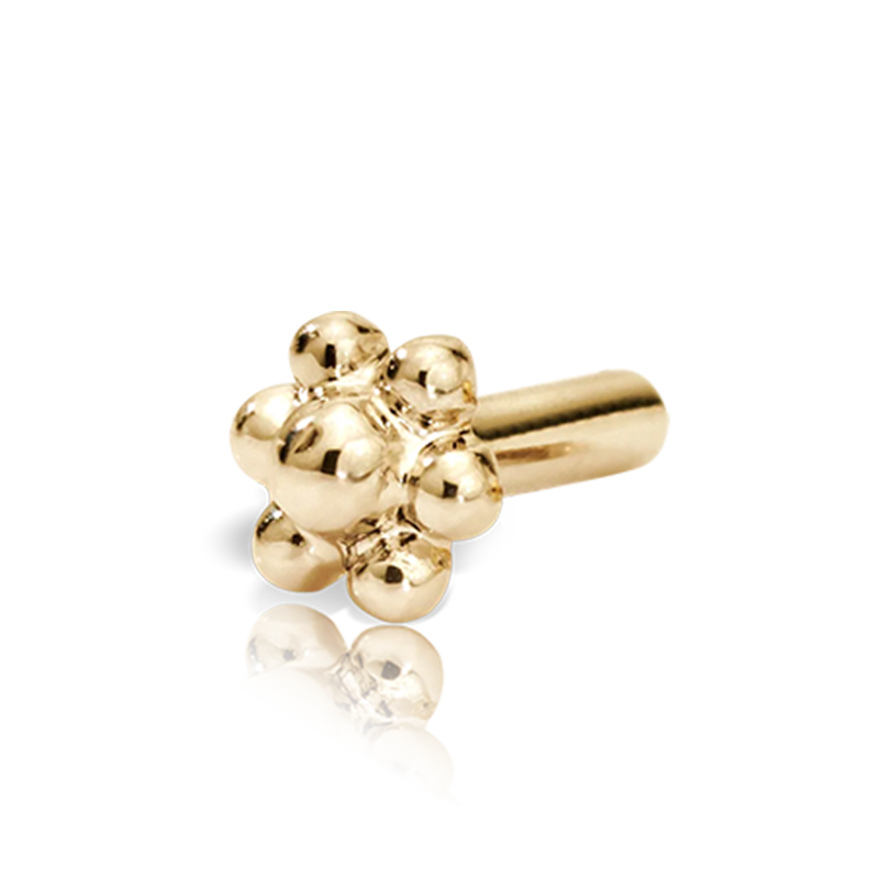 Maria Tash Threaded Flower Labret Post /YG