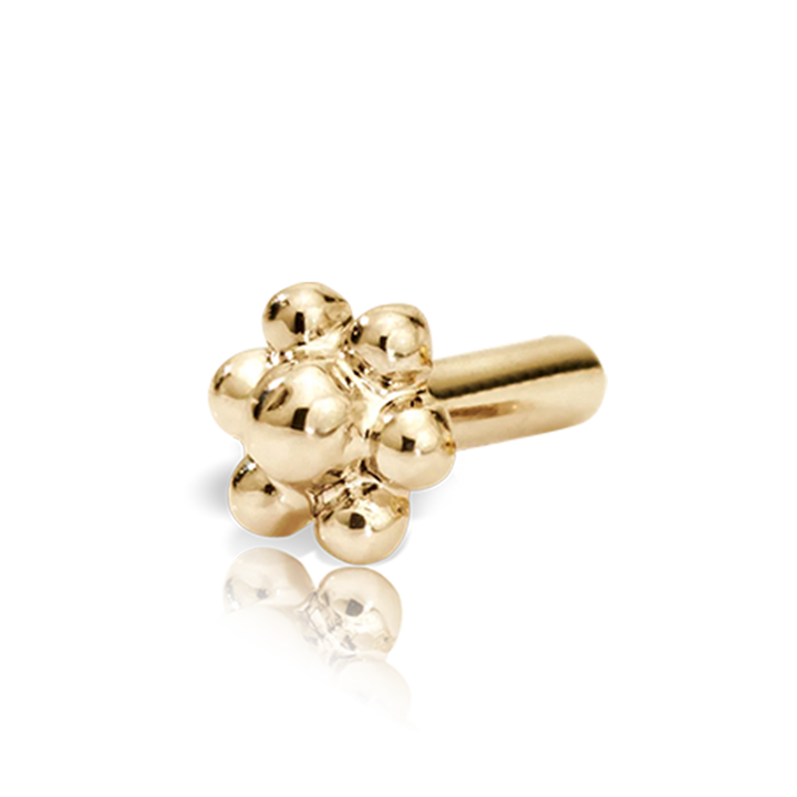 Maria Tash Threaded Flower Labret Post /YG