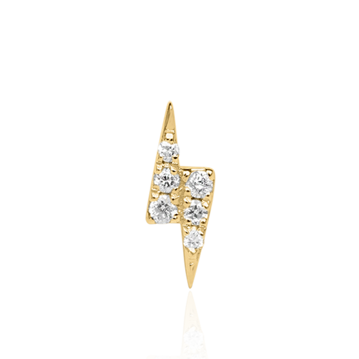 Diamond Lightning Bolt Bar /YG