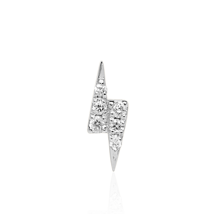Diamond Lightning Bolt Bar /WG