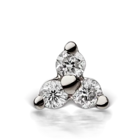 3mm Diamond Trinity Threaded Stud /WG