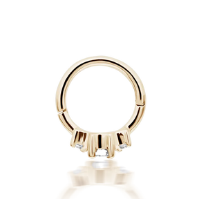 6.5mm 2mm Diamond Princess Ring /YG