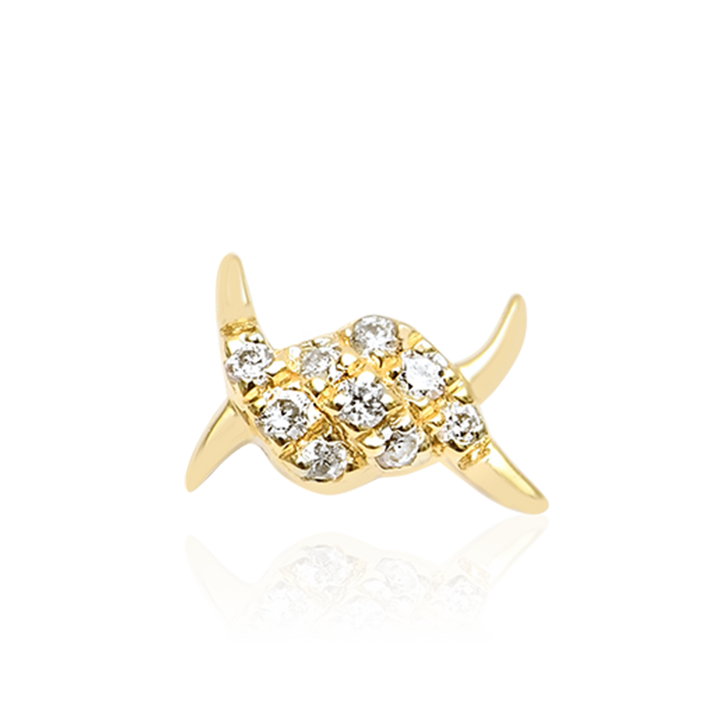 Pave Barbed Bar /YG
