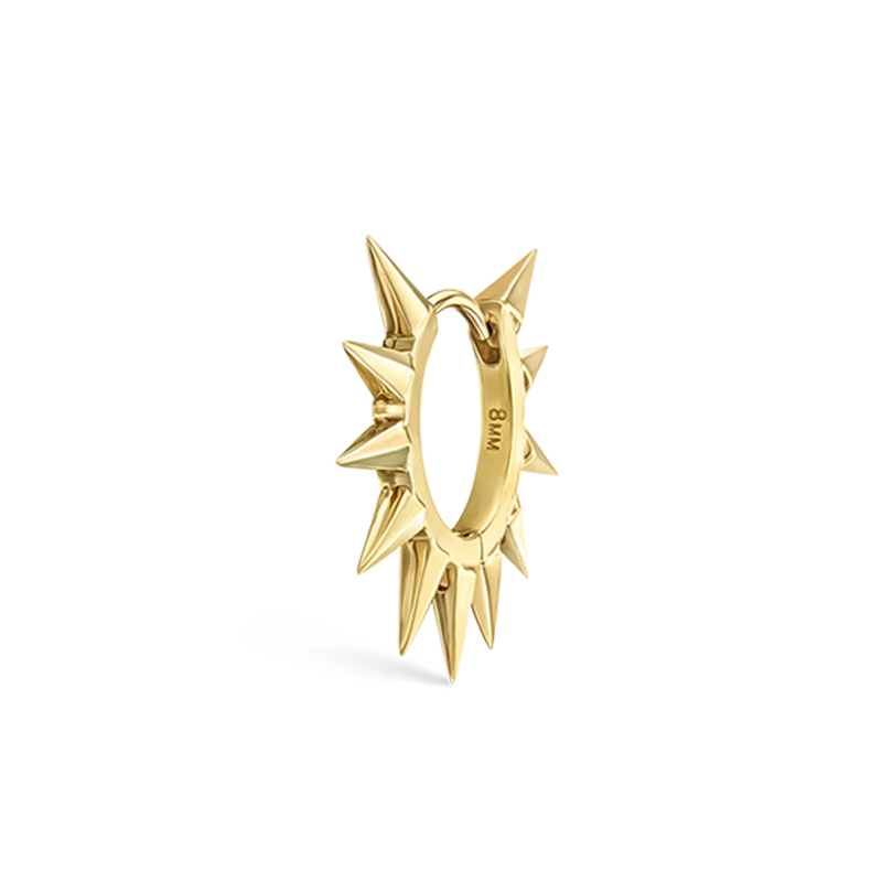 8mm Metal Mohawk Hoop Earring /YG
