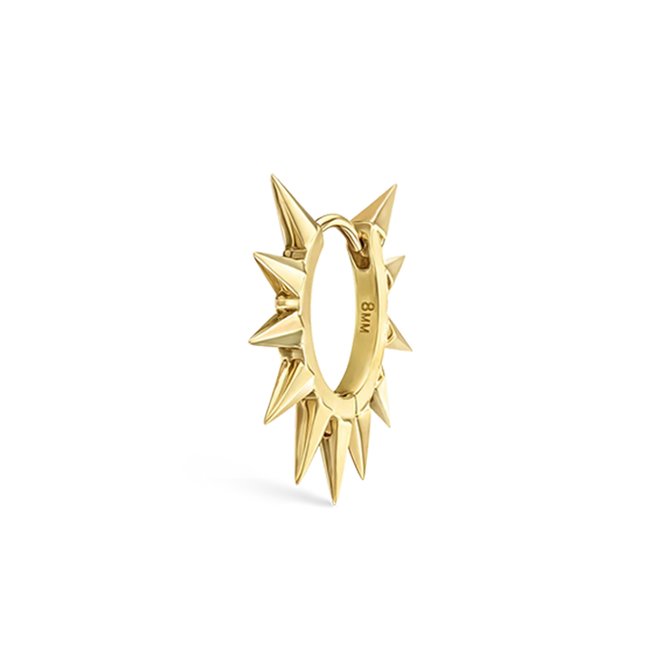 8mm Metal Mohawk Hoop Earring /YG