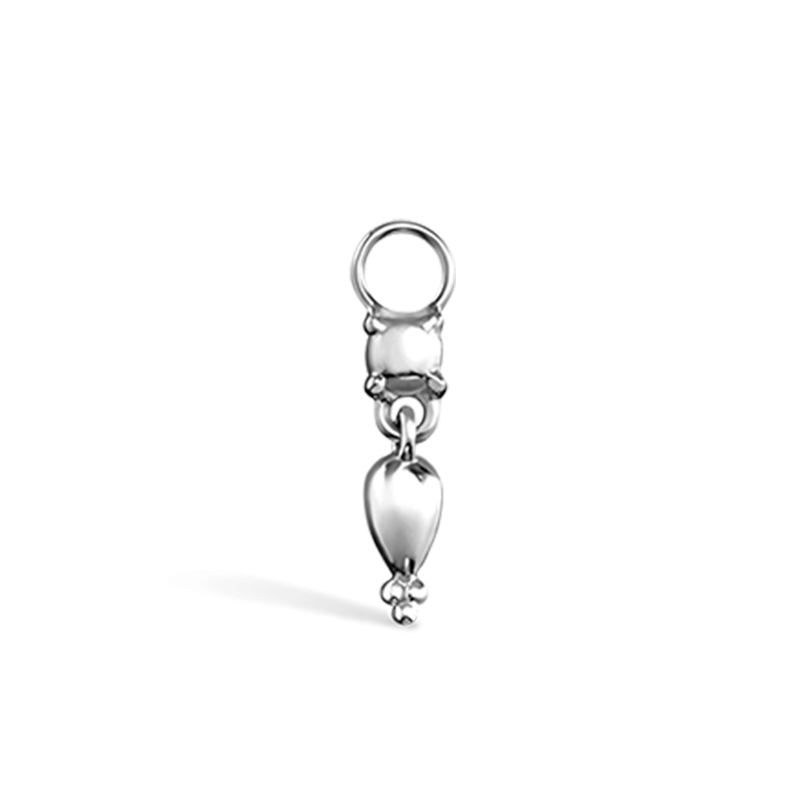 Single Tassel Charm /WG