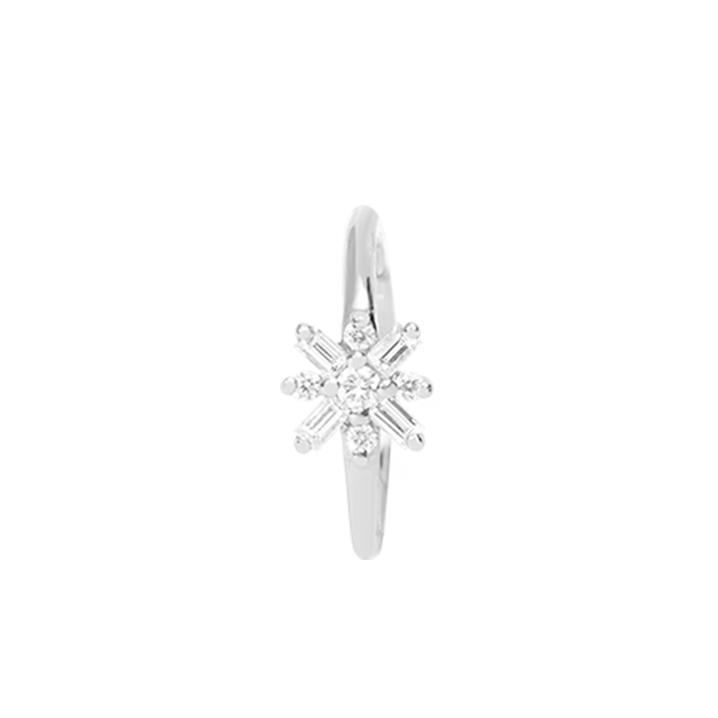 8mm Sparkle Diamond Mini Hoop Piercing /WG