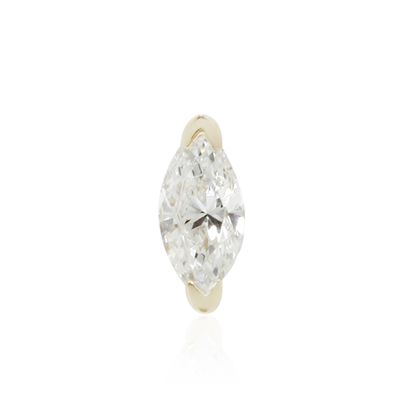 1.5x3mm Zuri Marquise Swarovski CZ /YG