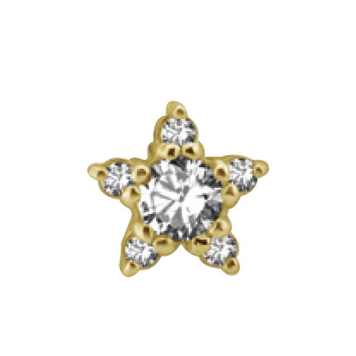 PB 5mm Maysa the Starfish Threaded Stud /YG