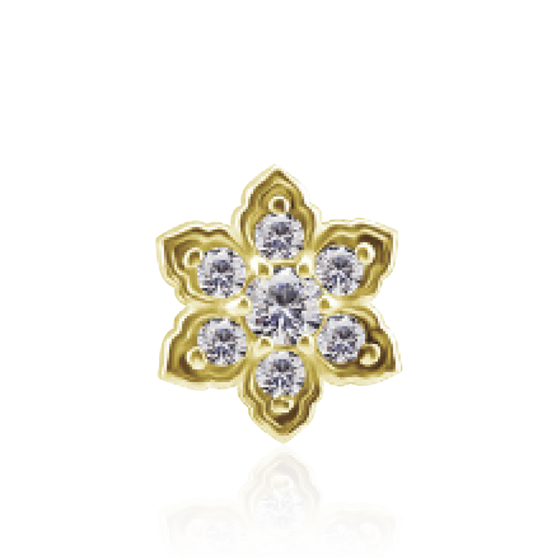 PB 6mm Flower Power Threaded Stud /YG